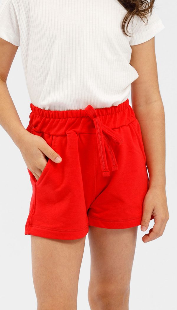 Shorts Infantil Feminino Vermelho