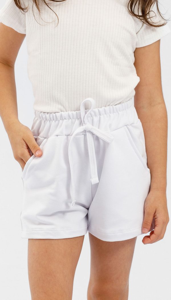 Shorts Infantil Feminino Branco