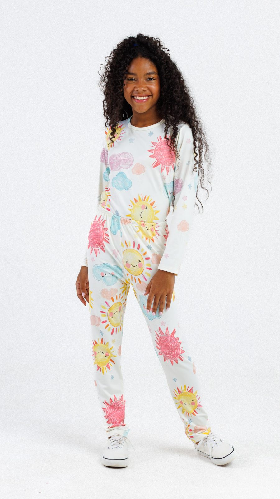 Conjunto Térmico Feminino Infantil Estampado Do Sol