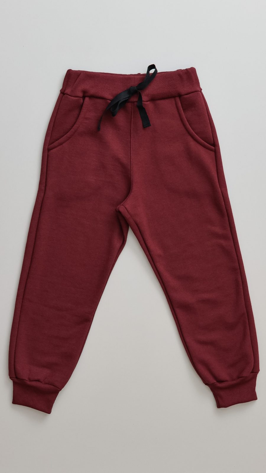Calça De Moletom Infantil Peluciada Bordo - Image 4