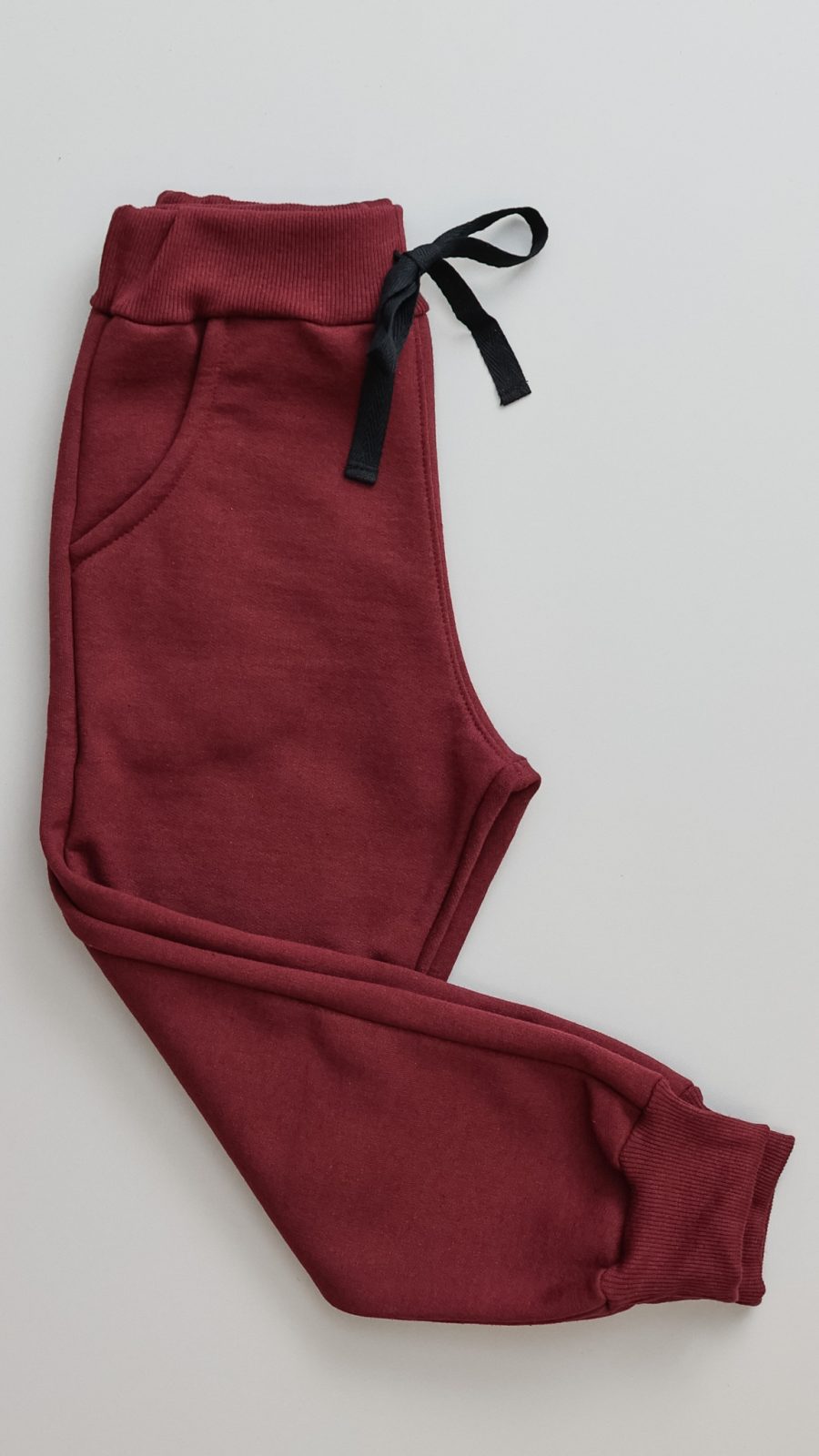 Calça De Moletom Infantil Peluciada Bordo - Image 3