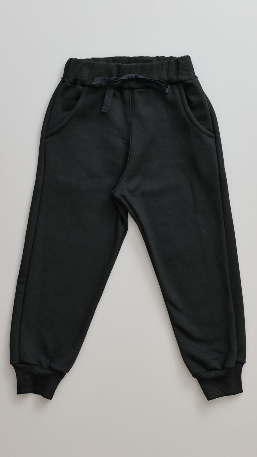 Calça De Moletom Infantil Peluciada Preta