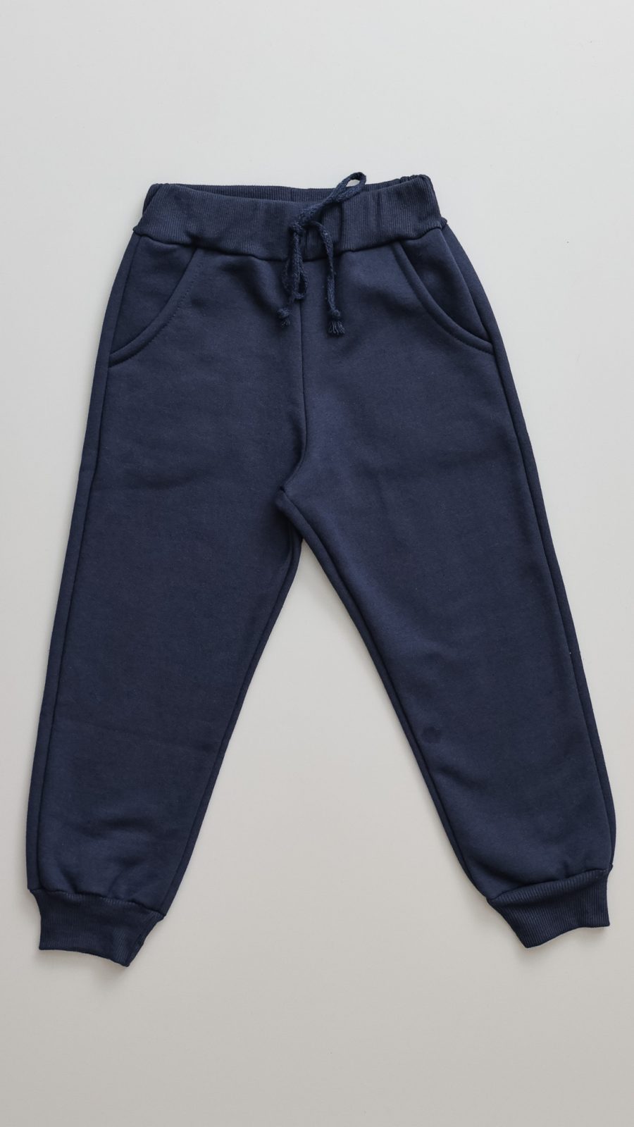 Calça De Moletom Infantil Peluciada Azul Marinho