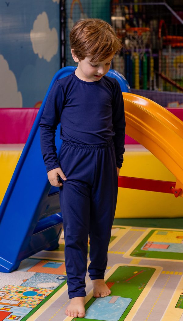 Conjunto Térmico Infantil Unissex Azul Marinho