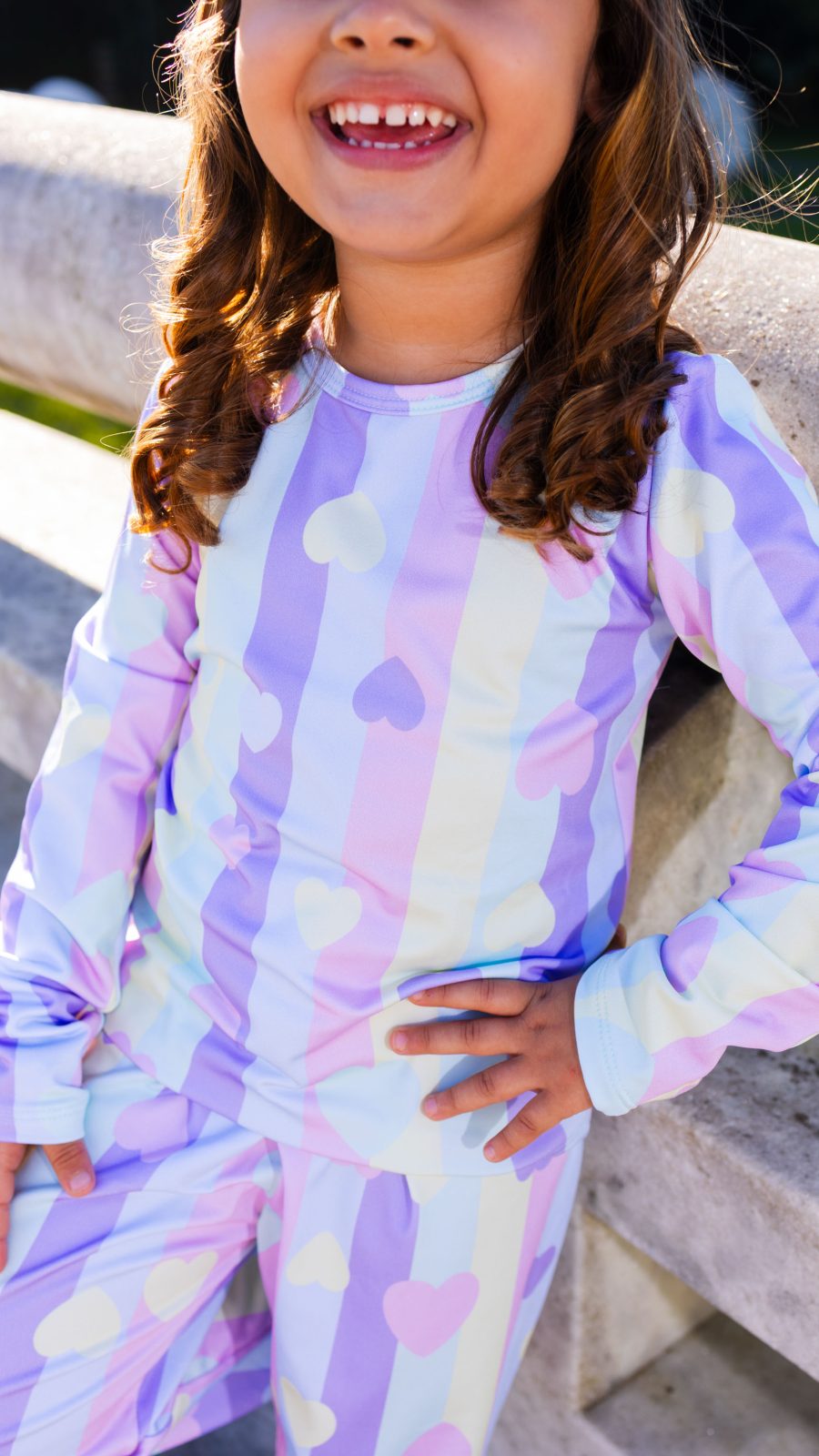 Conjunto Térmico Infantil Estampado De Coração Candy Colors - Image 2