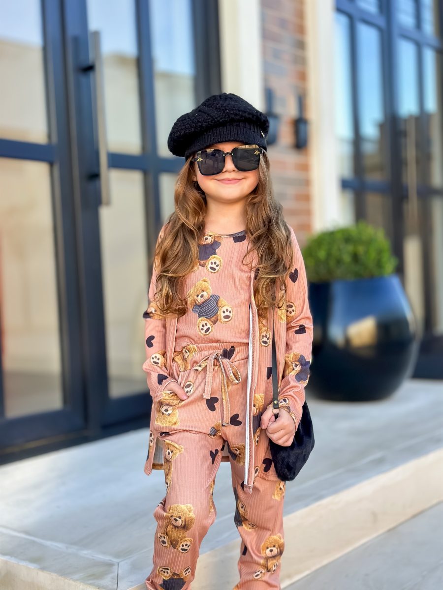 Trijunto Infantil Feminino Estampado De Ursinhos Bege - Image 2