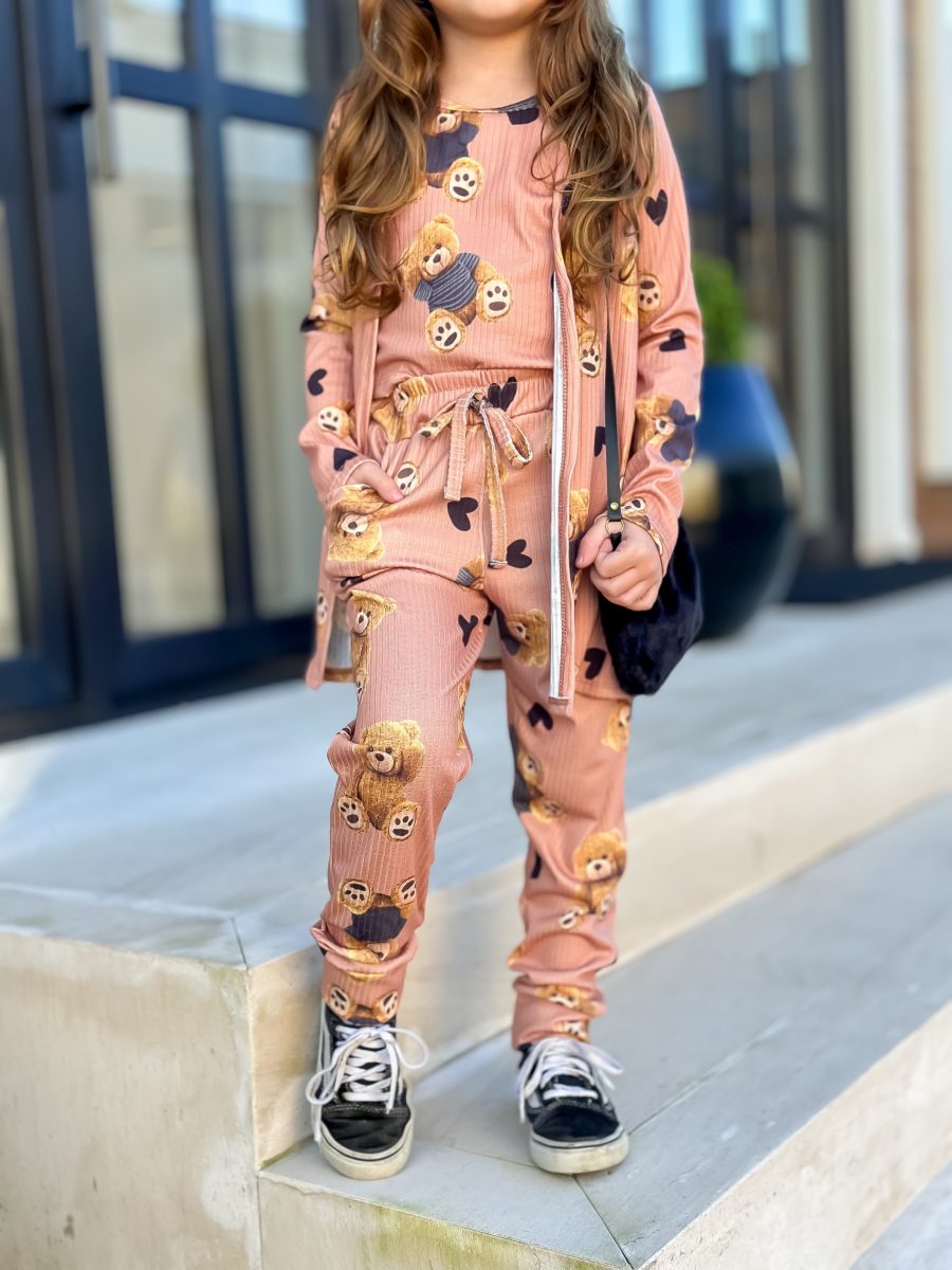 Trijunto Infantil Feminino Estampado De Ursinhos Bege - Image 3