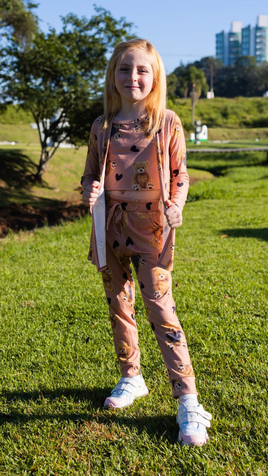 Trijunto Infantil Feminino Estampado De Ursinhos Bege - Image 6