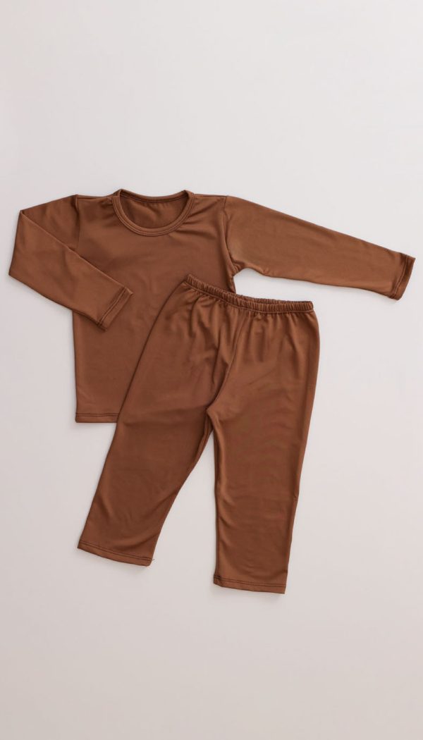 Conjunto Térmico Infantil Unissex Marrom